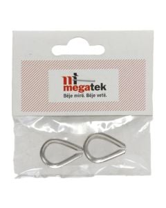 Thimble stainless steel, 4mm, 28x19x11,5mm