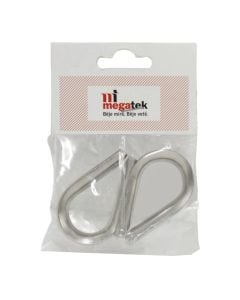 Thimble stainless steel, 10mm, 55x34x22mm