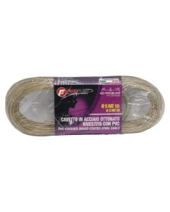 PVC covered brass-coated steel cable