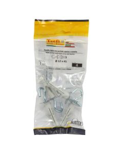 Nylon anchor with washer and hook screw, zp, Ø12x45 - M5mm, Bag 4