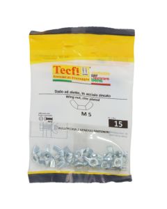 Wing nut, in galvanized steel, M5mm , Bag 15