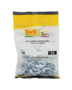 Wing nut, in galvanized steel, M8mm , Bag 15
