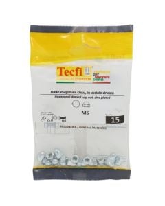 Hexagonal nut DIN1587 with hood, M5mm, Bag 15