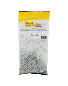 white dome blind rivets, al/zp steel ISO 15977-RAL 9002 grey, Ø 3,4x10mm, Bag 100