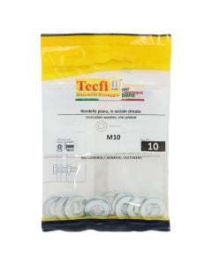 Plain washer normal series, zinc plated, M10x21x2mm, Bag 10