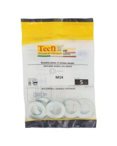 Plain washer normal series, zinc plated, M14x28x2,5mm, Bag 5