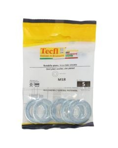 Plain washer normal series, zinc plated, M18x34x3mm, Bag 5
