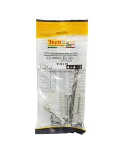 Multi-purp.rim.Nylon anch.w/CSK screw+masonry drill, Ø 10x50mm, Bag 4