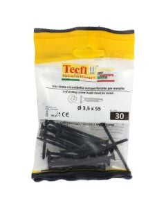 Cross type H bugle head SDS, black phosphated, Ø3,5x55mm, Bag 30