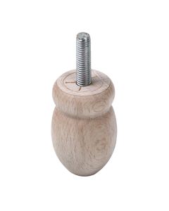 Leg - wood - D36 x 55mm - Natural beech