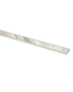 Profile flat, Aluminium chrome plolish, 10 x 2000 mm
