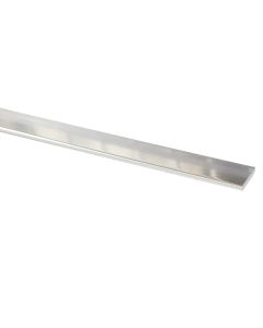 Profile flat, Aluminium chrome plolish, 12 x 2000 mm