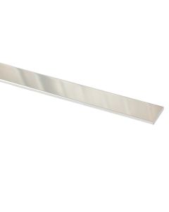 Profile flat, Aluminium chrome plolish, 15 x 2000 mm