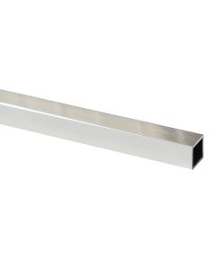 Profile empty square, Aluminium chrome plolish, 10 x 10 mm , 2000 mm