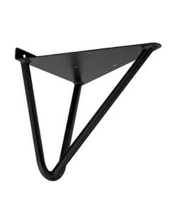Strenghtened steel bracket, 185x185x4 mm, black