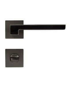 Door handle with square roses, for toilet