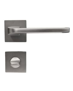 Door handle with square roses, for toilet
