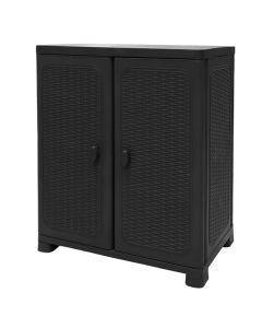 Plastic cabinet, with two doors, L70 × W44× H91 cm