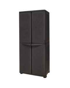 Plastic cabinet, with two doors, L 68 x W37 x H 169 cm