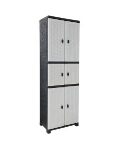 Plastic cabinet, with sixth doors, L70 × W44× H220 cm