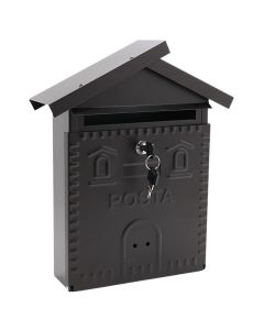 Mailbox, 28 x 9 x H35 cm, dark brown