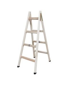 Wood folding ladder with 4 steps, 150 cm