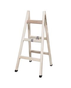 Wood folding ladder with 3 steps, 120 cm