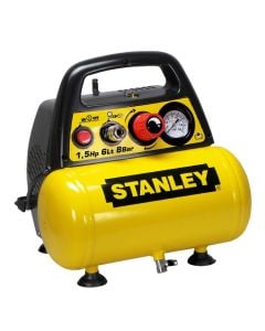 Air compressor Stanley DN200/8/6 LT.6, 8bar/116psi, depozit 6L, 1.5Hp/1100W, 180 lt/min, 3400 rpm
