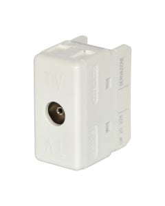 GEWISS TV socket male 1 module white