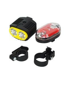 Bicycle front light set, black