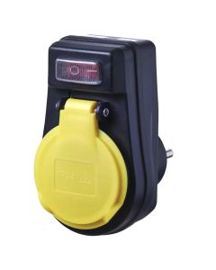 Emos Adapter, 250 VW / 16 A max, 1 × 2P + PE, IP44