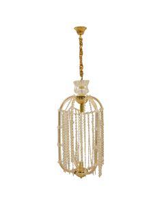 Hanging light, metal / crystal / glass, Φ400 × H590mm, E14 × 2 × 60W, 230V