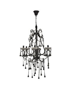 Hanging light, metal / crystal, Φ580 × H720mm, E14 × 6 × 60W, 230V
