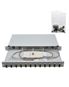 FIBER OPTIC SLIDING SPLICE BOX 1U EQ 12XSC DUPLEX