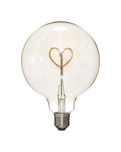 LED LOVE lamp, Filament, E27, 6W, 2200K, 510lm, 220V-240V AC, D. 12.5 x H. 17 cm