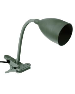 Study desk lamp with capture, SILY, E14, L. 8 x P. 8 x H. 43 cm. E14, 230V, metal material, light gray color.