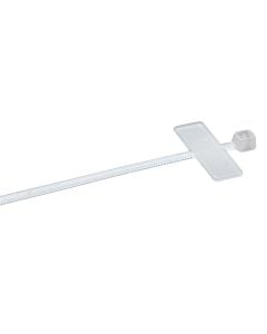 Fashet with identification plate, 4,6x200 mm, white color.