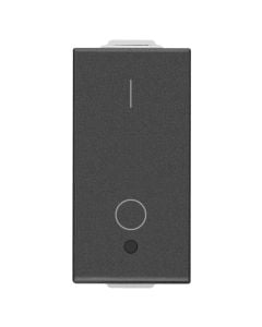 Bipolar switch, NEVE 09015, 1P, 16A, 1M, black