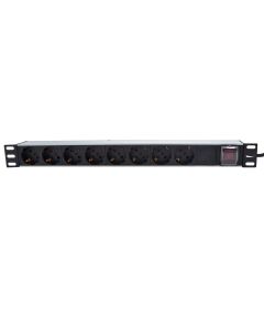 Powerbar, 8 schuco, 230V, IP20