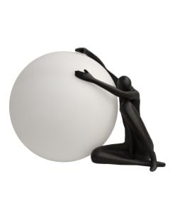 Table Lamp D45xH50 cm, Resin/Glass, 1xE27