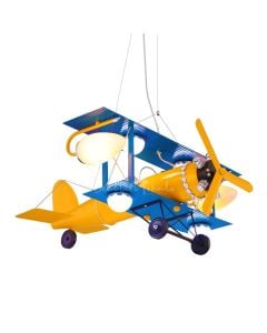 Kids pendant light, Led, airplane, 6000K+1xE27