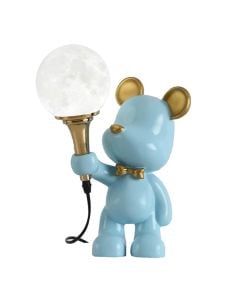 Kids table room light, bear, 1xG9, blue
