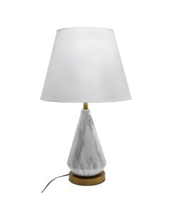 Table Lamp, ceramic/fabric, E27, white.