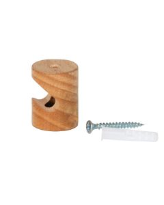 Wood decentralizer to set cables on walls or ceiling, 3pc, natural wood