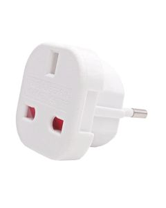 British standart adaptor, schuko plug in, 230V, white