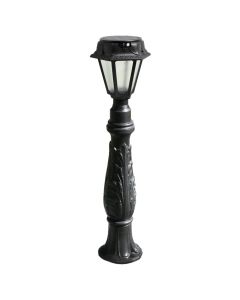 Solar floor led light, Iaet/Rosetta, D15 cm, H93.5 cm, PIR sensor, CCT, resina, black