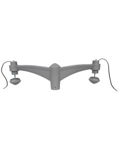 Bracket Post Top Midipilar System L83 cm, mm resine, gray, 2 Lantern