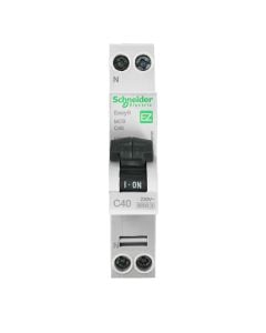 Mini Circuit Breaker  1P+N 1M 40A, 6kA, Kurba C, Easy9