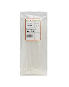 Fasheta plastike, 200mmX4,8mm, 100 cop, bardhe