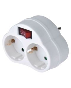 P0063 - ADAPTOR 2× W.SWITCH WHITE SCH